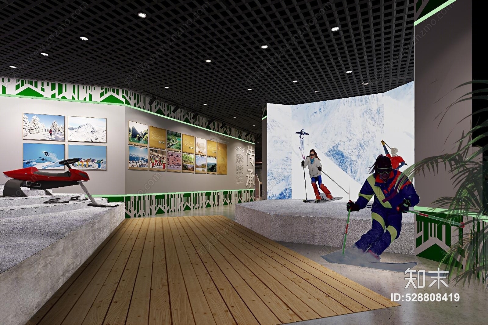 现代文化展厅博物馆展览馆3D模型下载【ID:528808419】