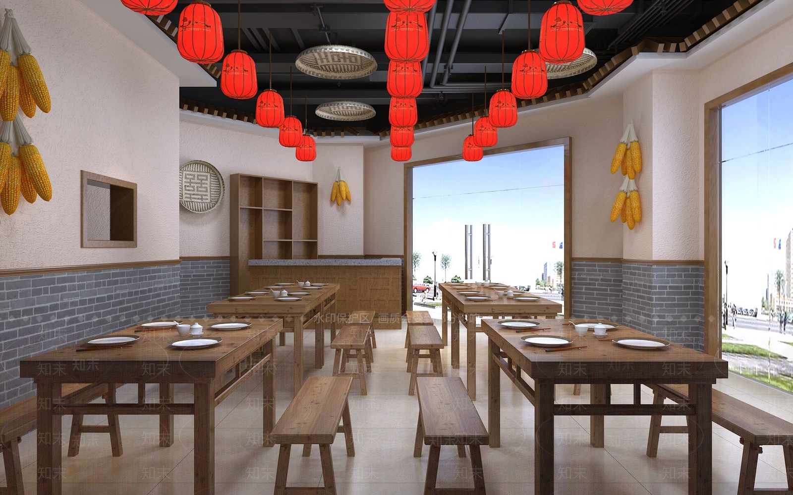 其它民俗风格饭店3D模型下载【ID:732825721】