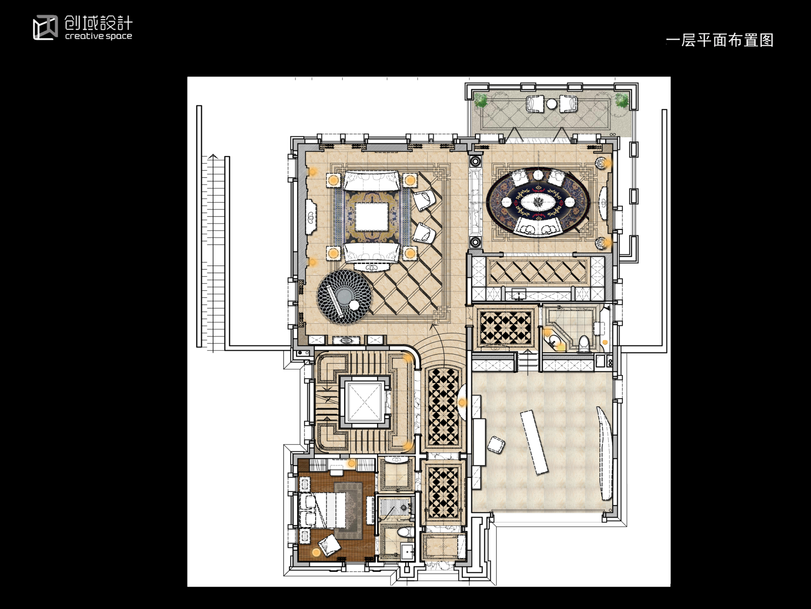 [欧式风格]--万科·五龙山别墅样板间施工图下载【ID:530909409】