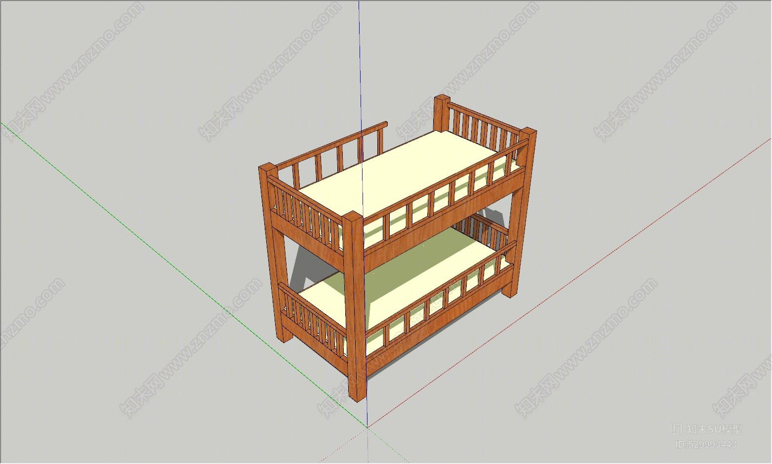 双层床SU模型下载【ID:529993443】