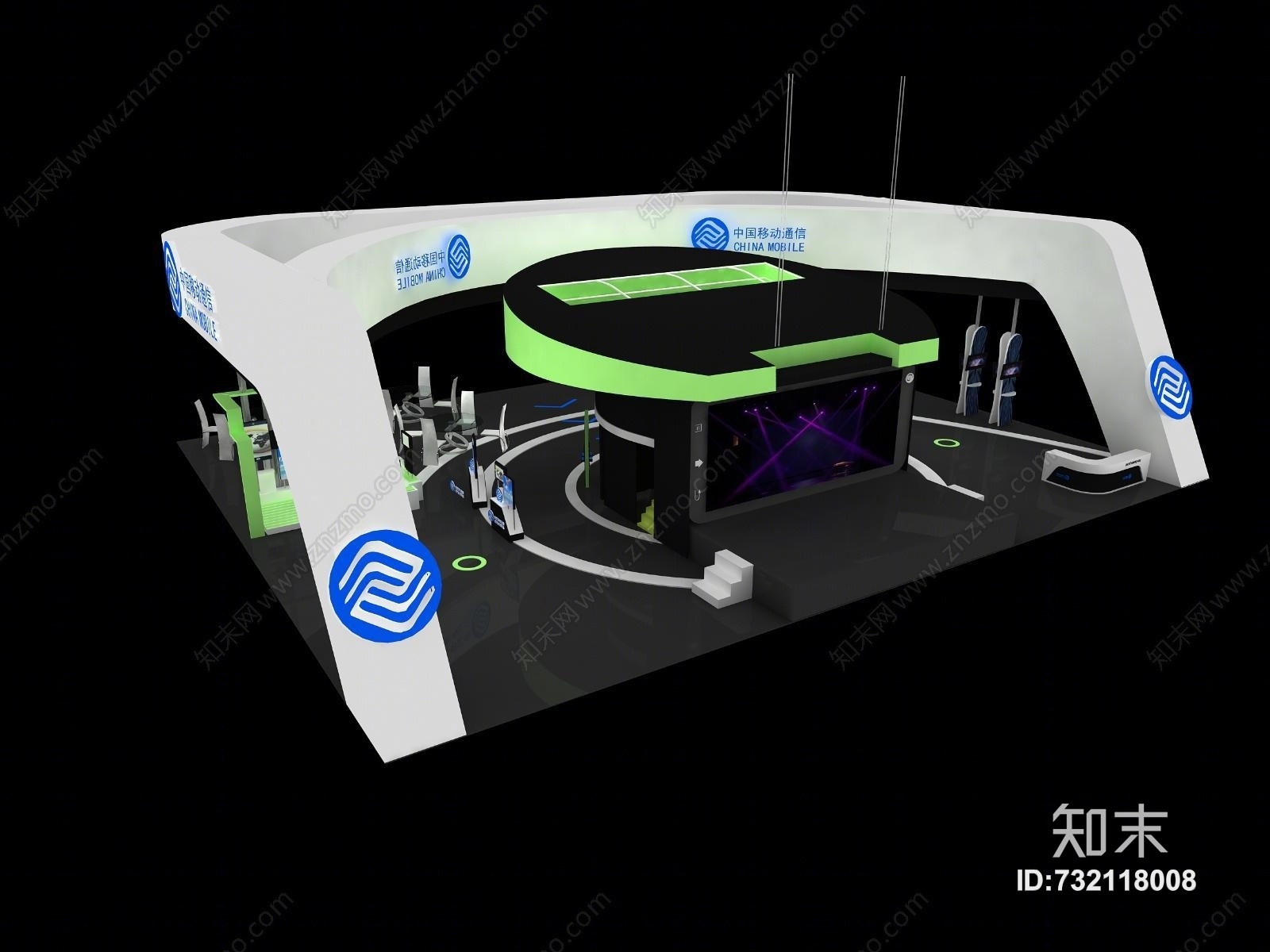 现代以手机作为舞台的效果图3D模型下载【ID:732118008】