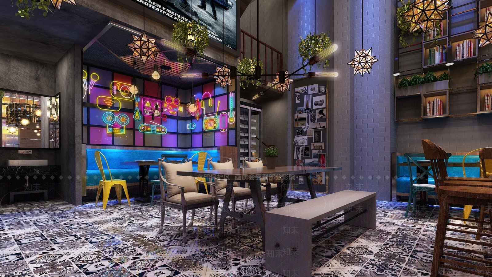 现代音乐烤吧3D模型下载【ID:732860952】