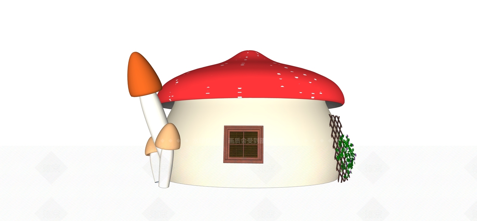 蘑菇房SU模型下载【ID:633176675】
