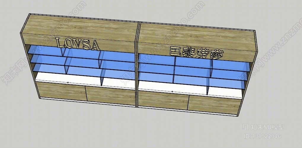 现代风格商场展柜SU模型下载【ID:131922046】