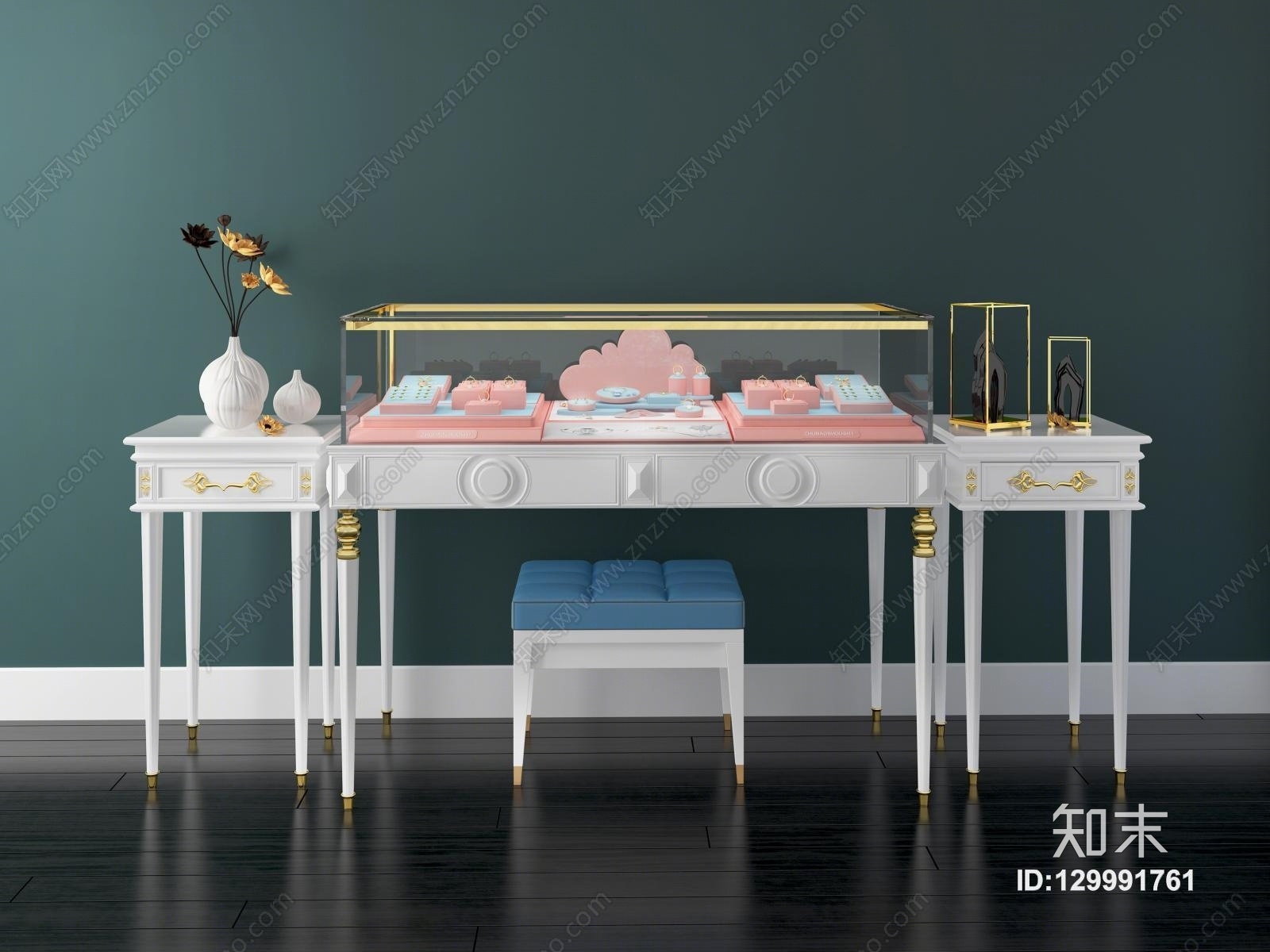 珠宝展柜3D模型下载【ID:129991761】