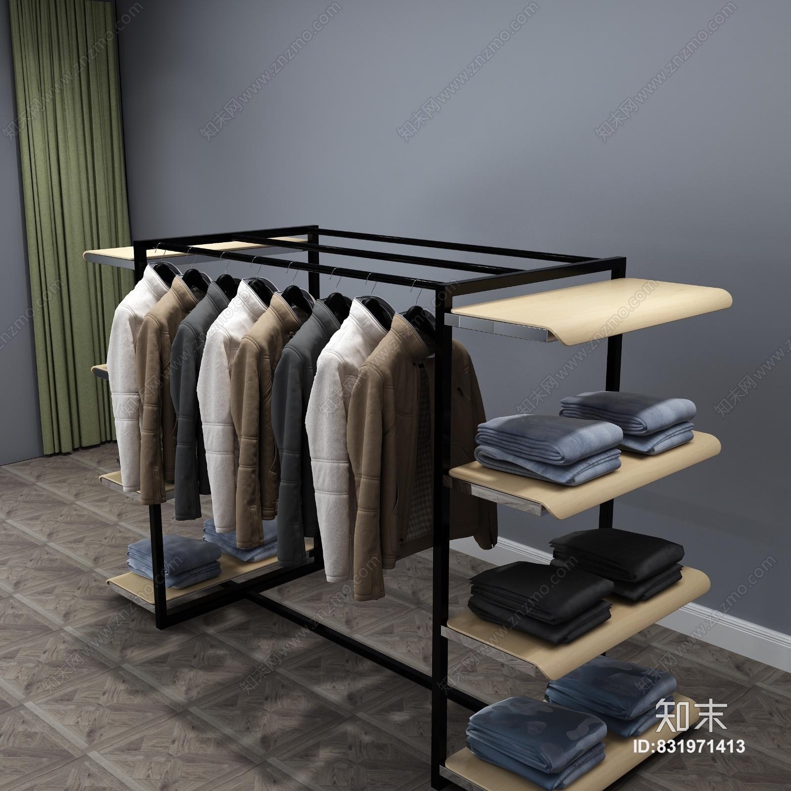 现代衣服3D模型下载【ID:831971413】