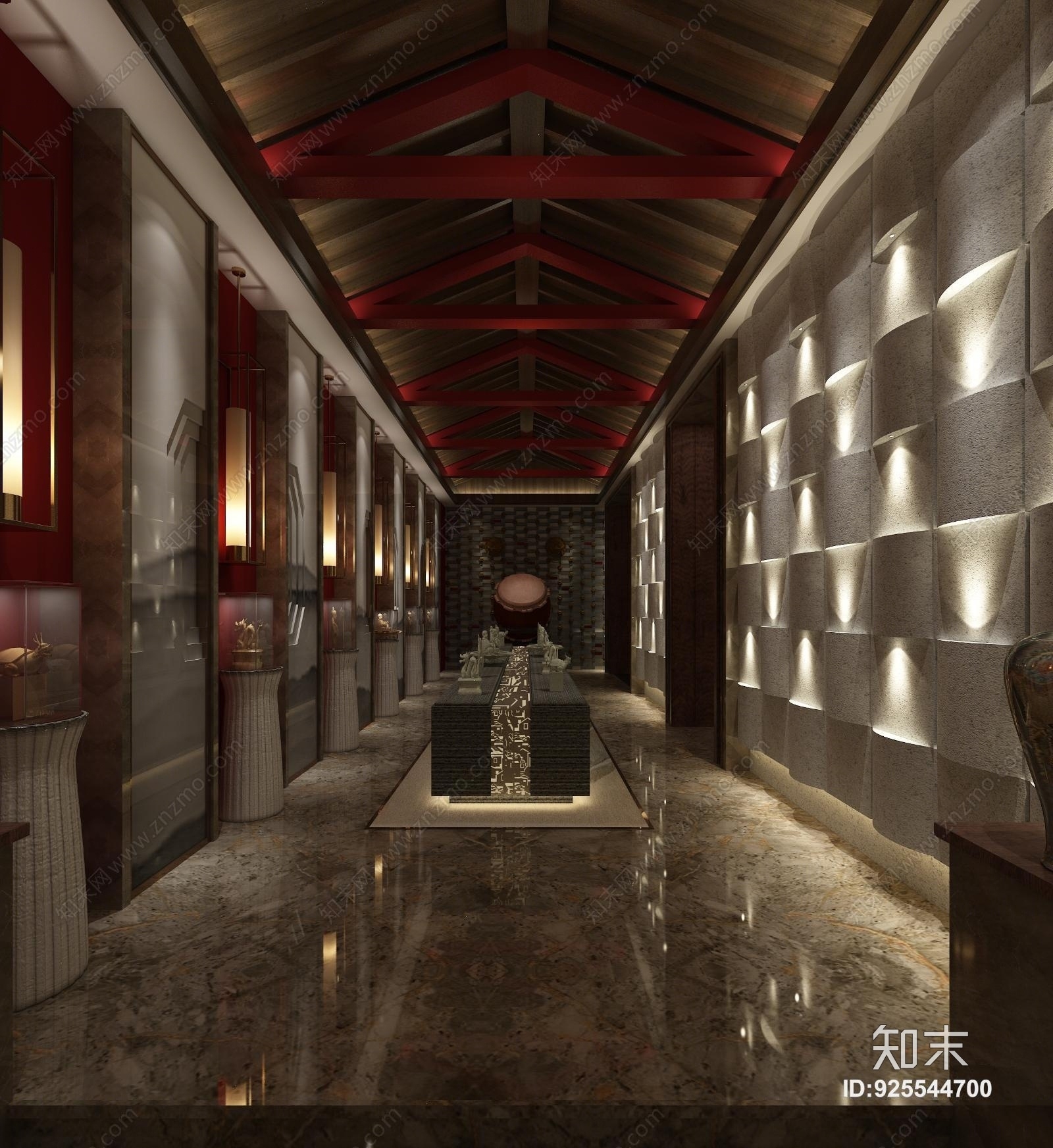 中式博物馆3D模型下载【ID:925544700】