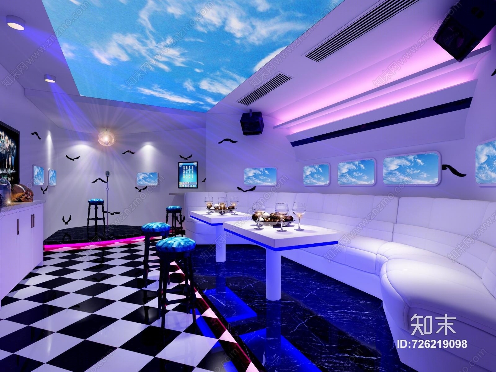 其它室内KTV包厢模型3D模型下载【ID:726219098】