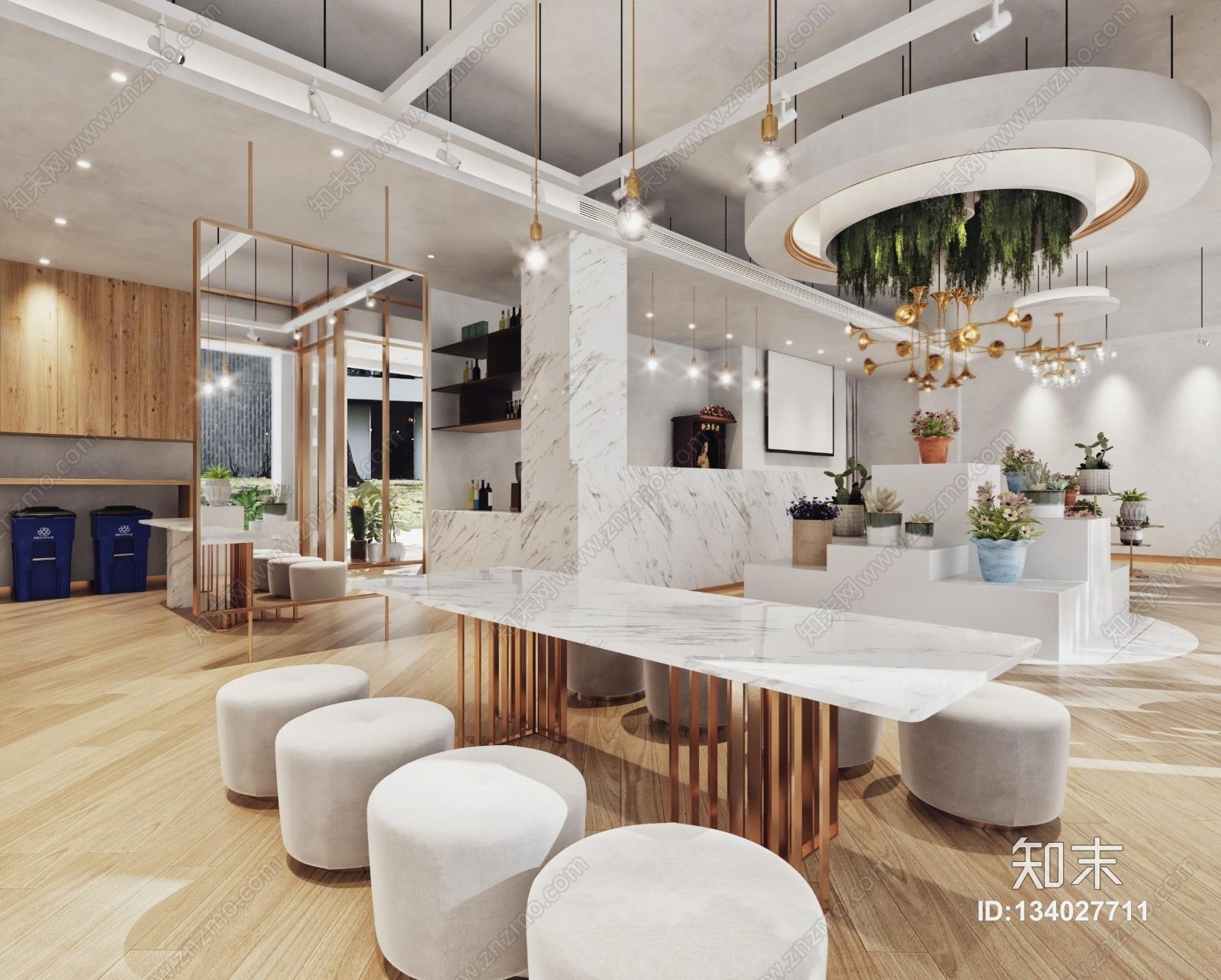 北欧花店3D模型下载【ID:134027711】