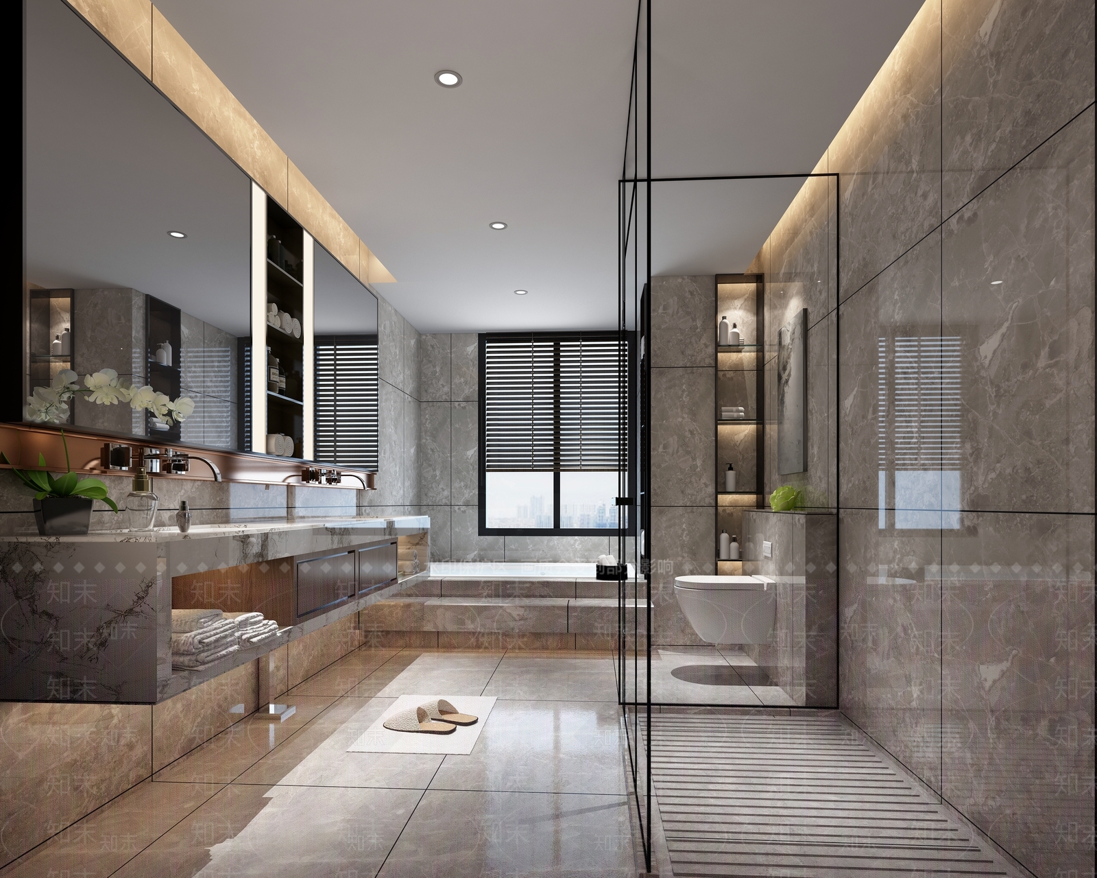 现代卫生间模型3D模型下载【ID:534408449】