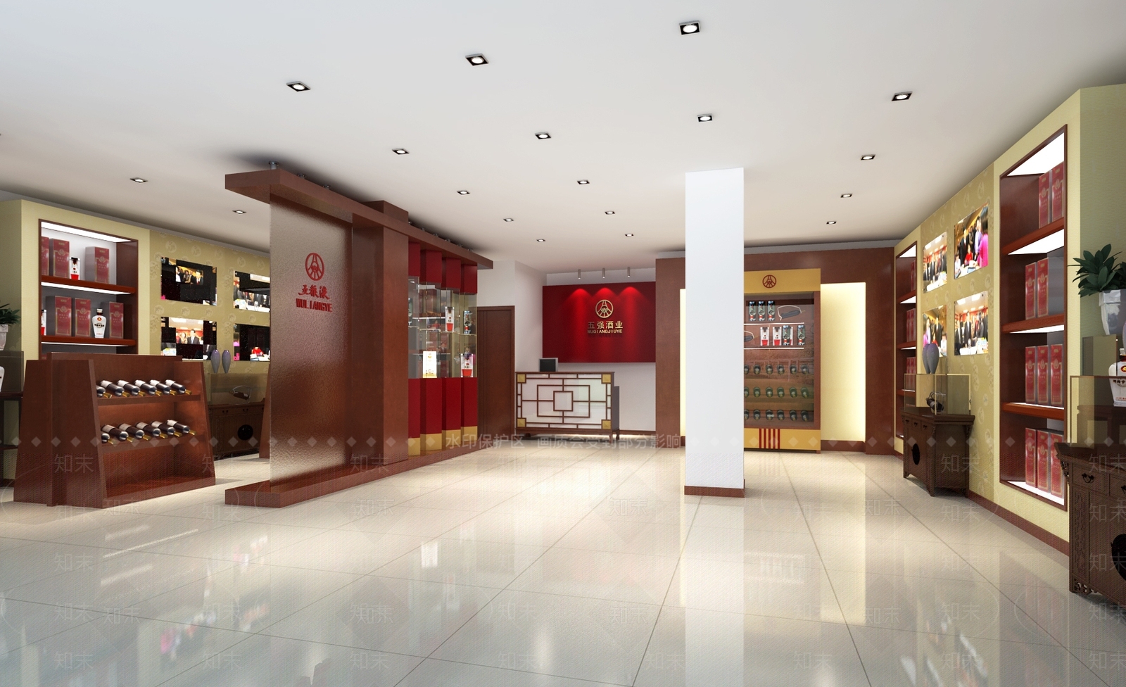 现代酒专卖店3D模型下载【ID:632549118】