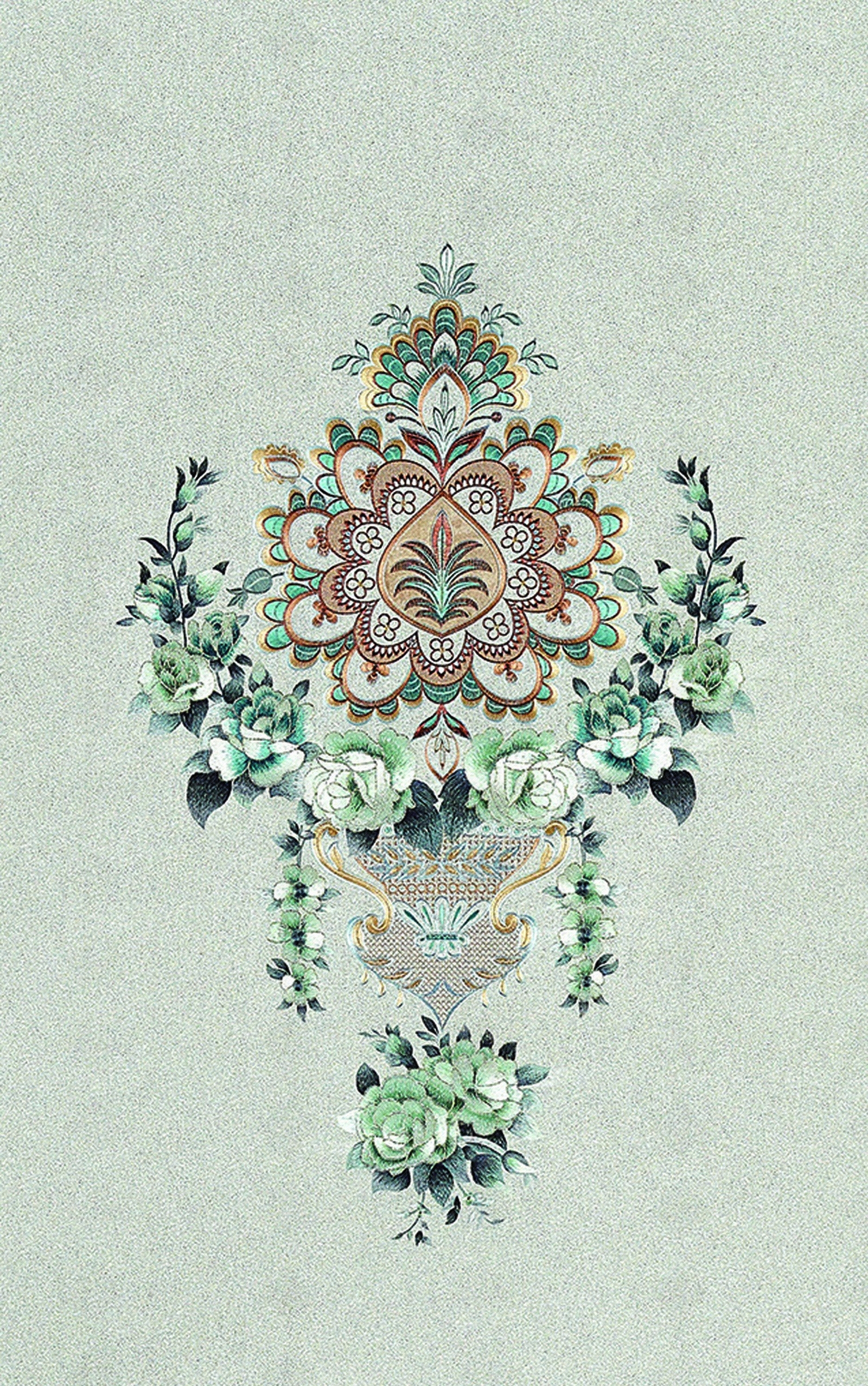 欧式独花刺绣壁画3贴图下载