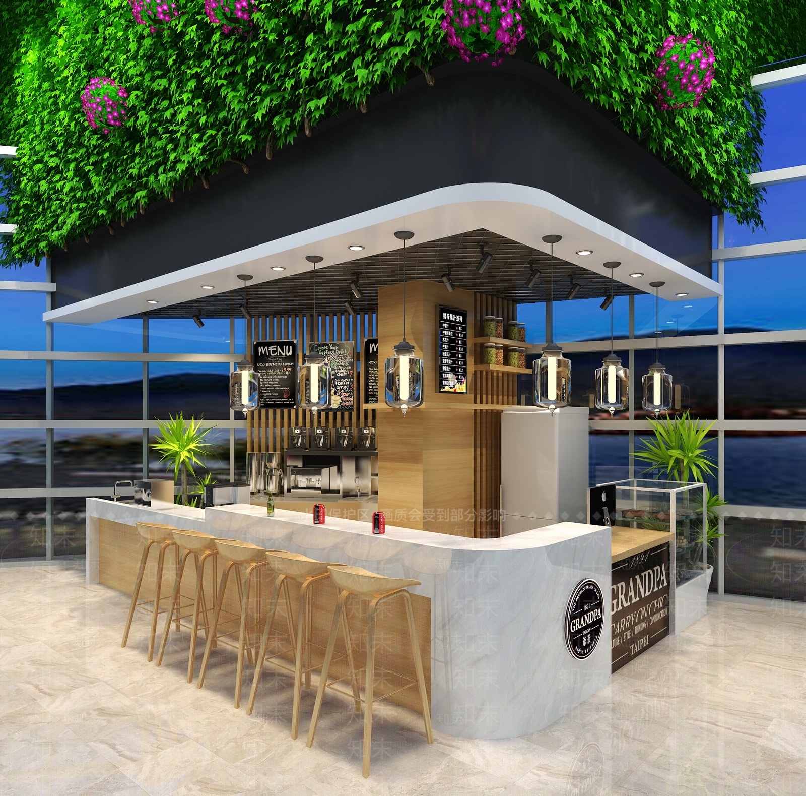 现代商场奶茶店模型3D模型下载【ID:332740824】