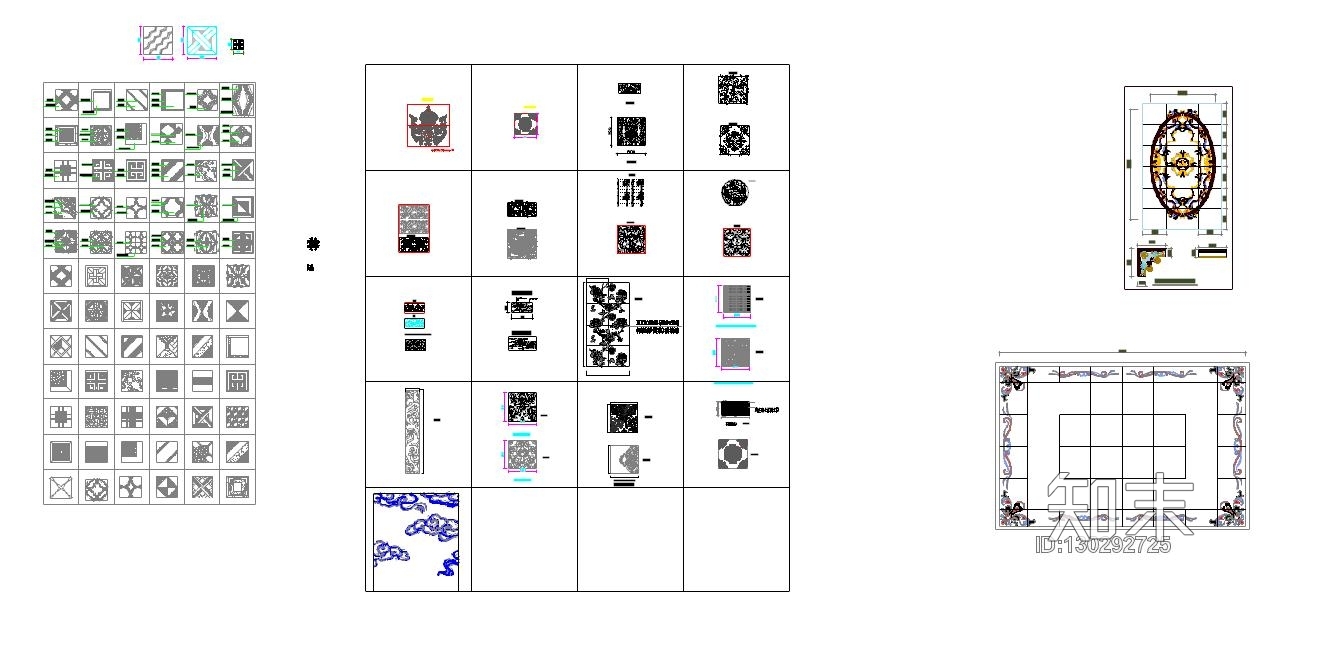 地面拼花施工图下载【ID:130292725】
