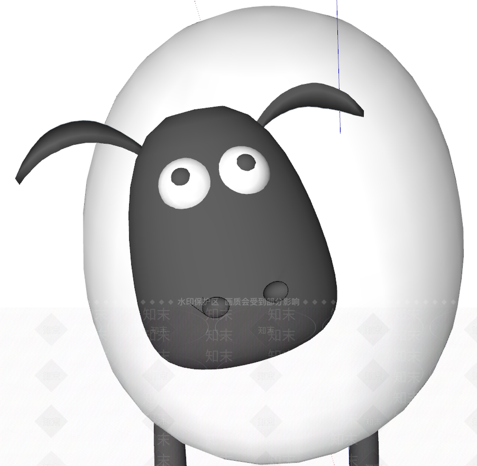 精品小羊小品鼠标SU模型下载【ID:332168498】