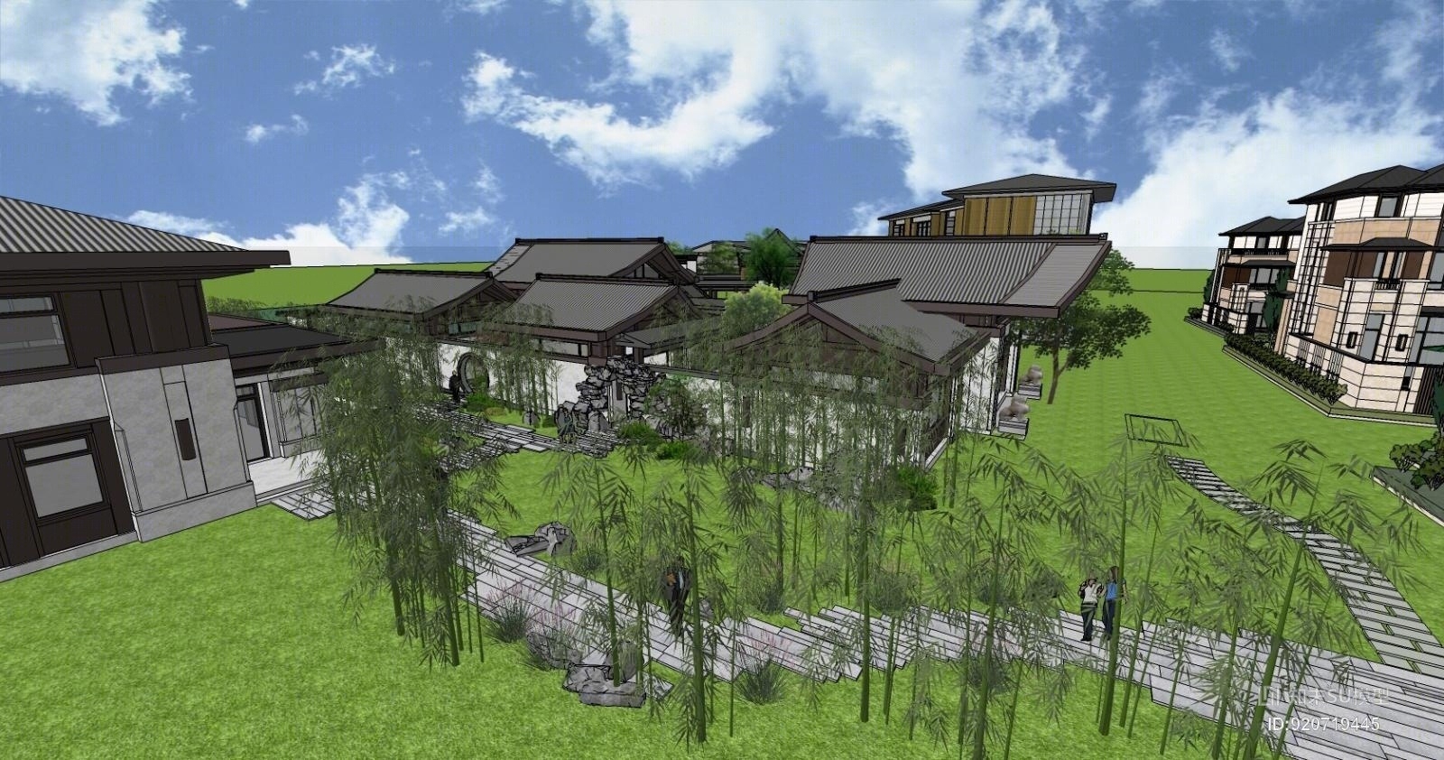 新农村小院改建SU模型下载【ID:920719445】