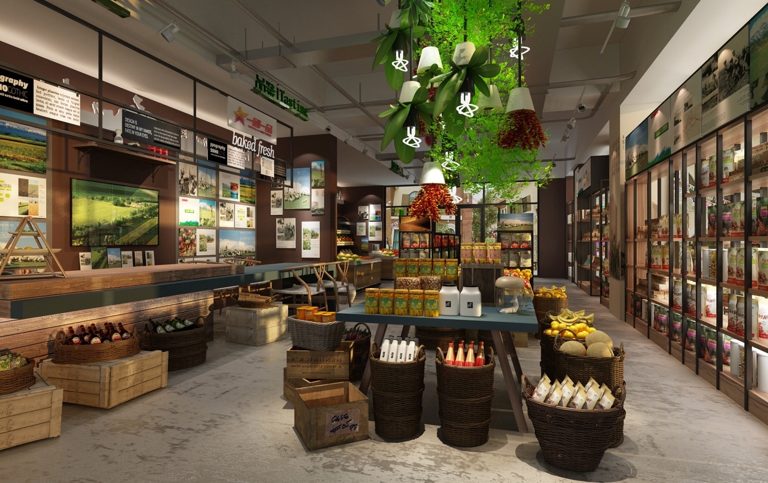 工业风水果店3D模型下载【ID:63923435】