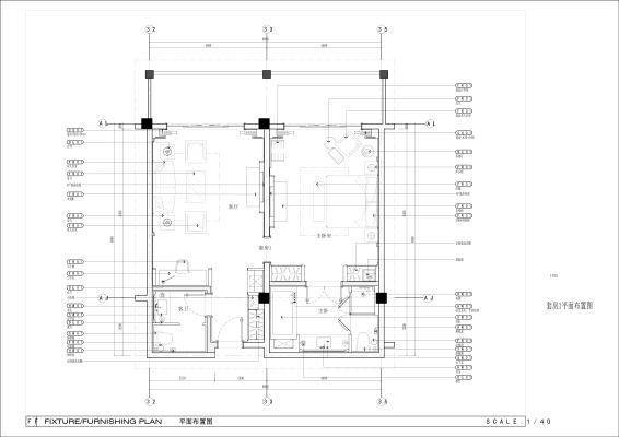 金螳螂-新中式酒店套房CAD施工图下载【ID:618183648】