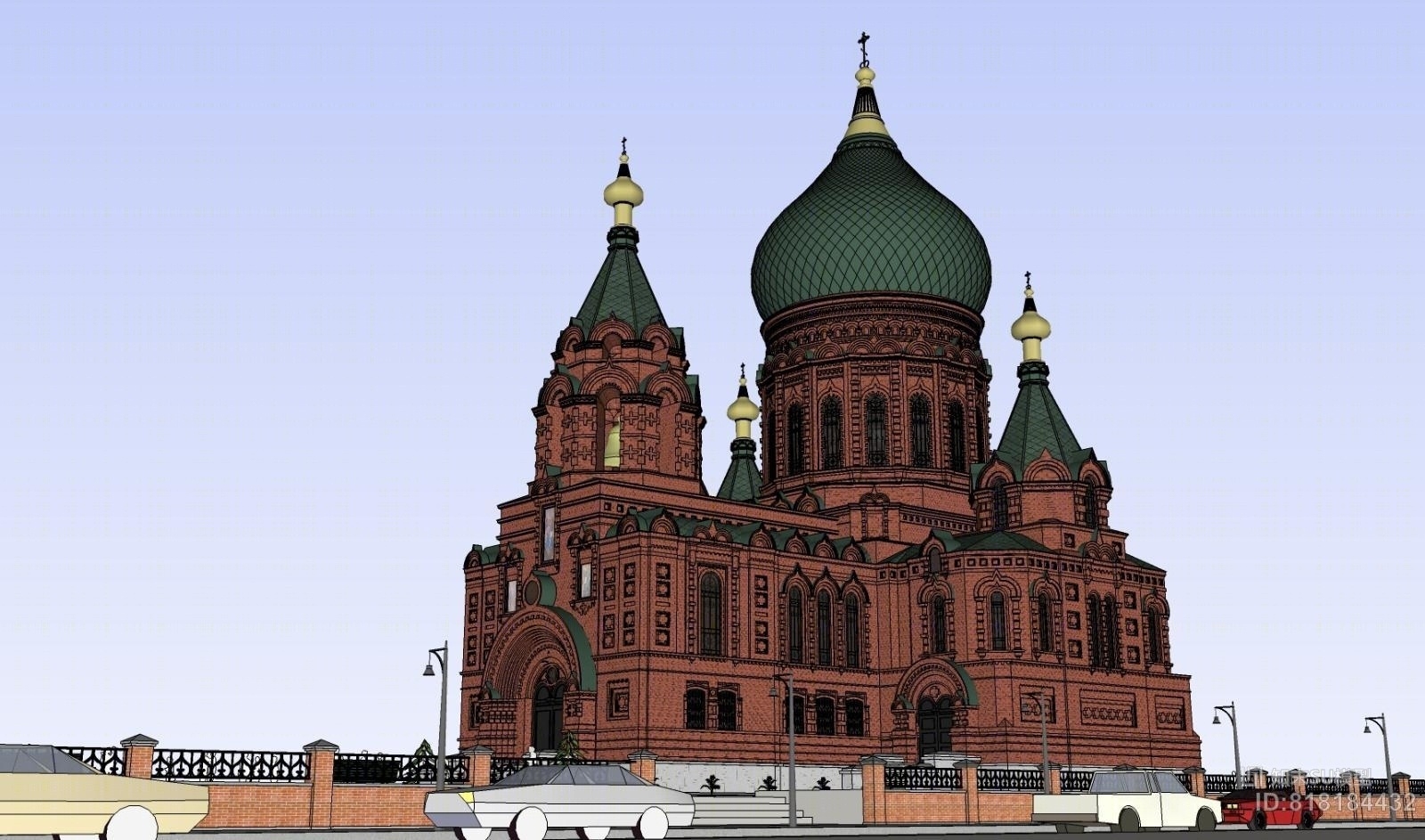 哈尔滨圣索菲亚大教堂SU模型下载【ID:818184432】