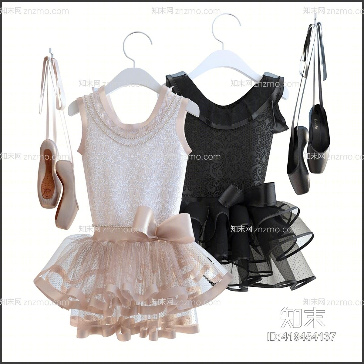 欧式古典服装展示3D模型下载【ID:419454137】