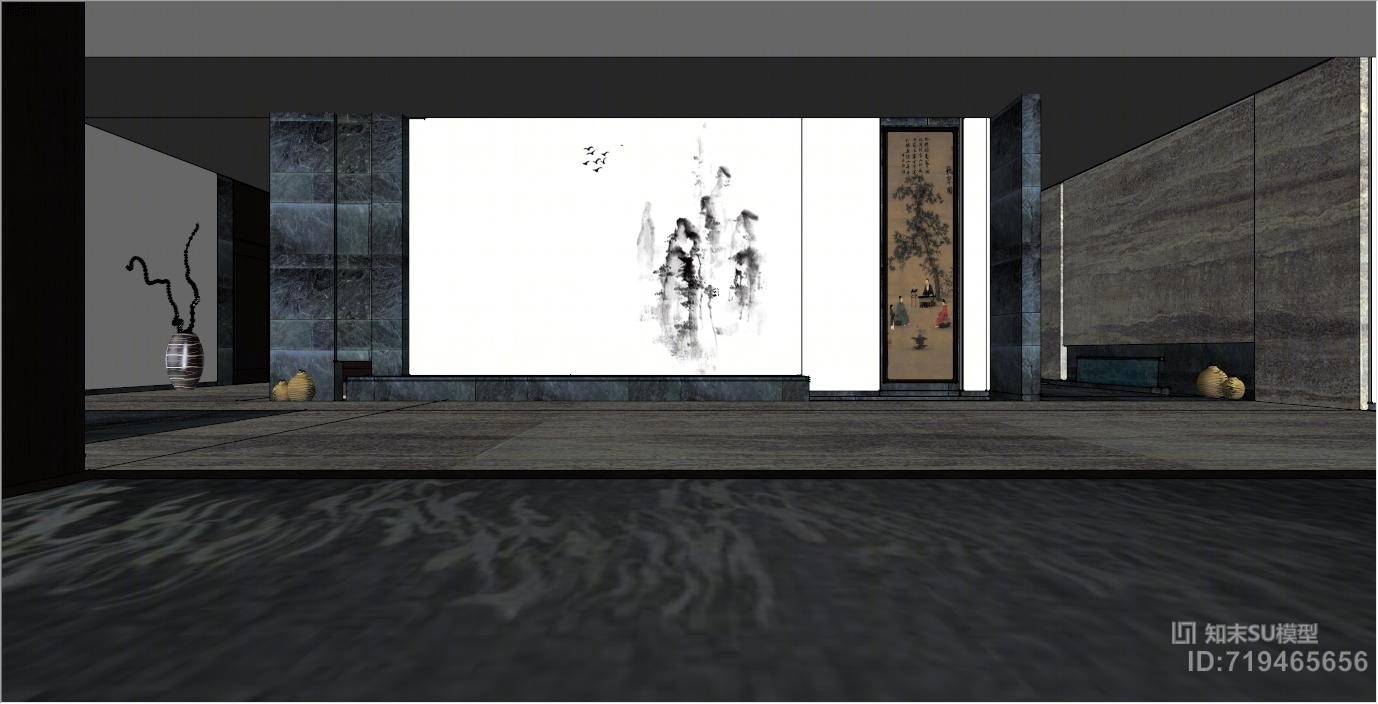 现代生活会所SU模型下载【ID:719465656】
