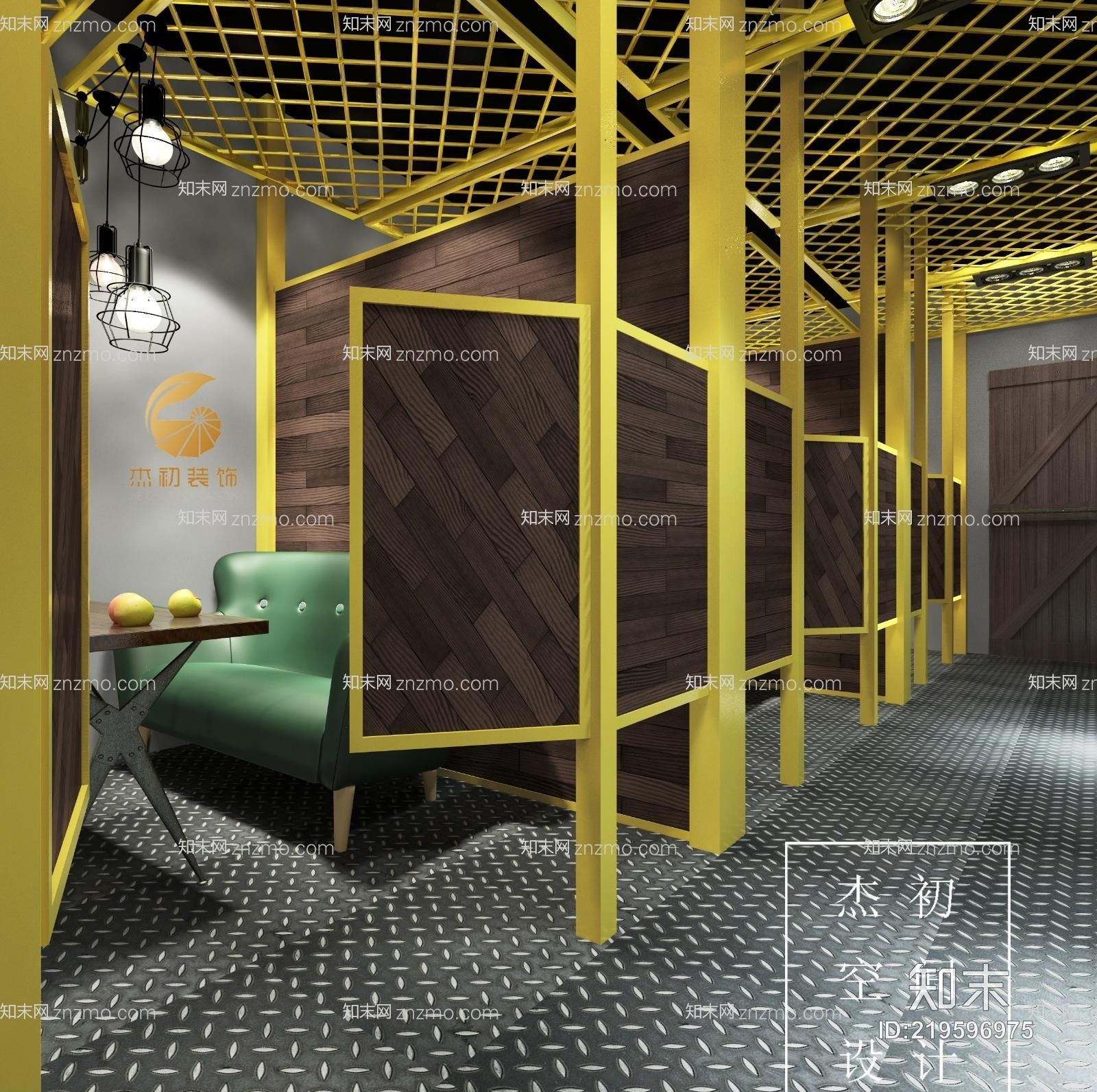 工业风西餐厅3D模型下载【ID:219596975】