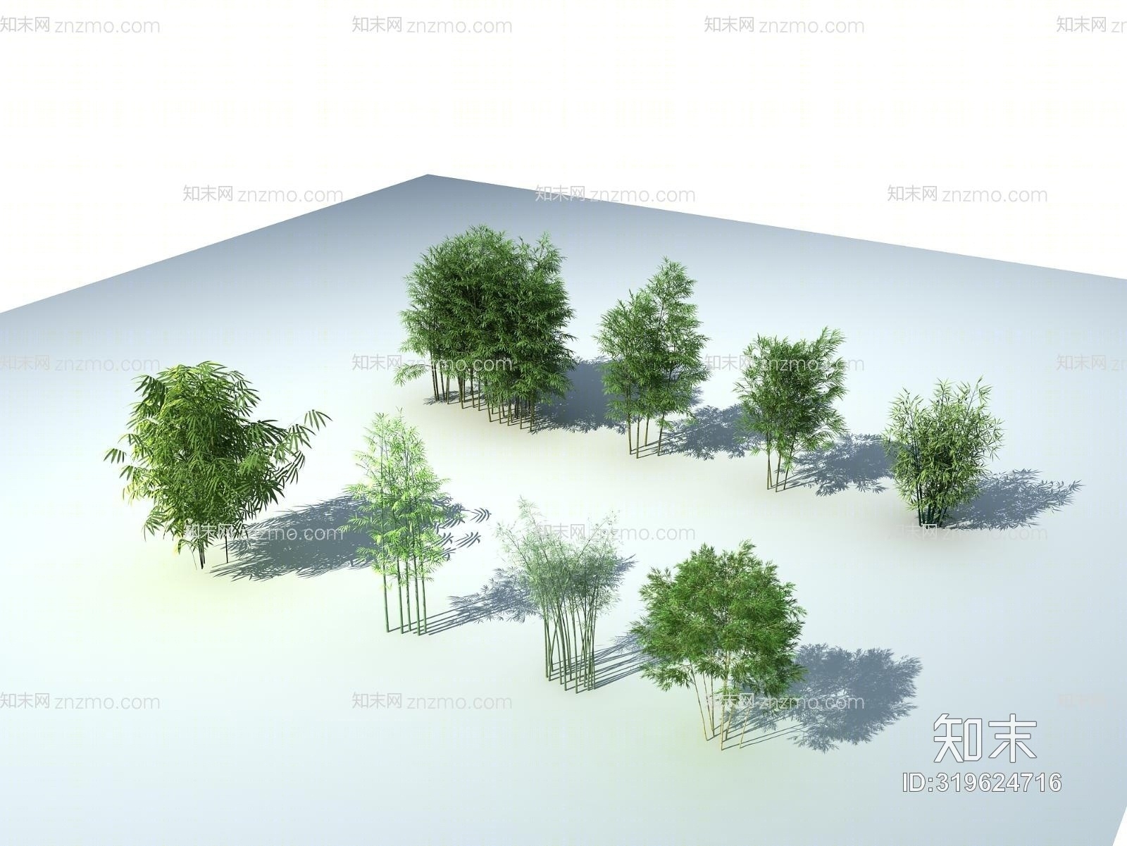 现代竹子3D模型下载【ID:319624716】