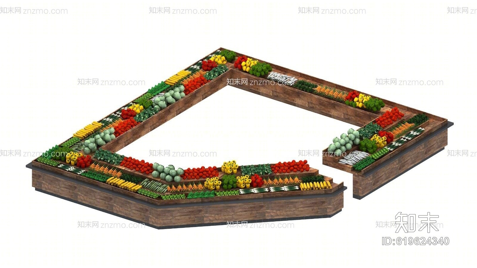现代蔬菜3D模型下载【ID:619624340】