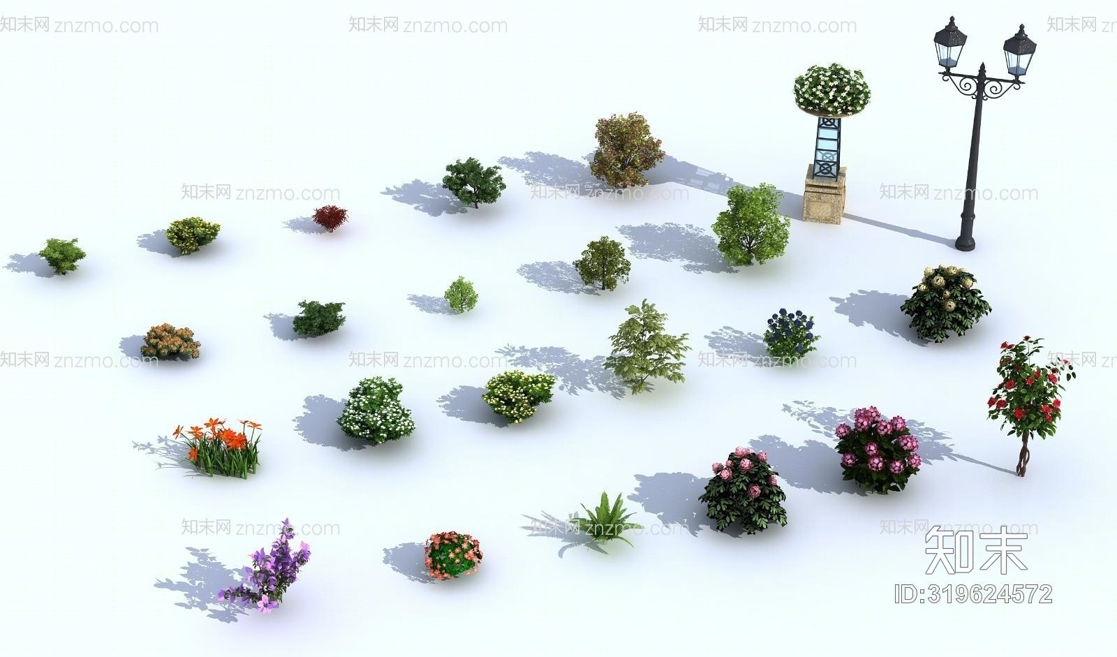 现代花草3D模型下载【ID:319624572】