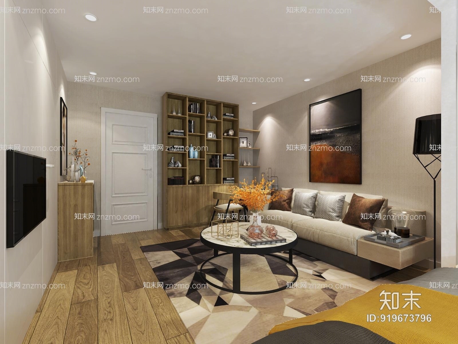 温馨单身公寓3D模型下载【ID:919673796】