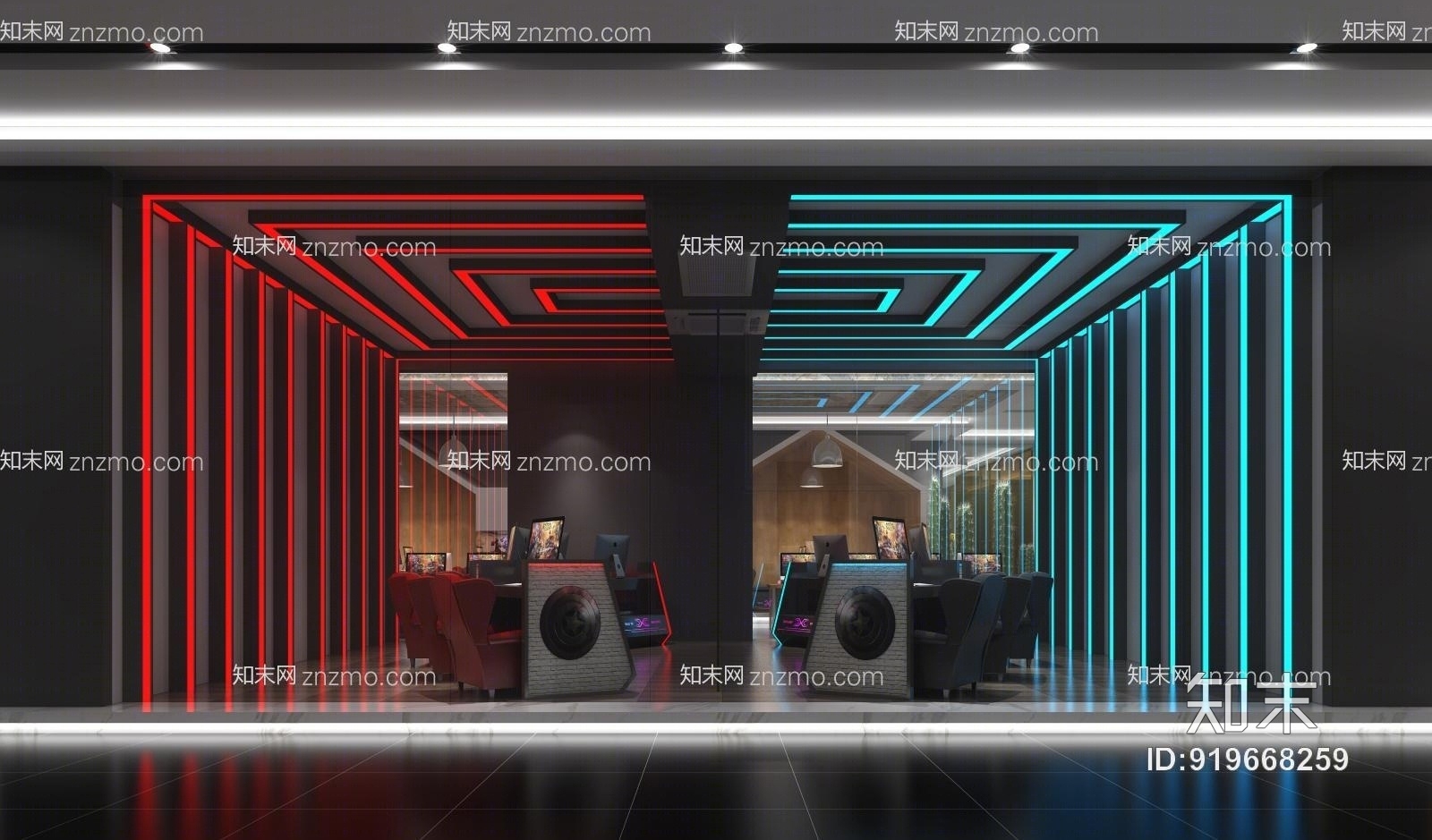 网咖3D模型下载【ID:919668259】