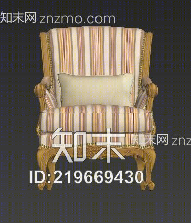 经典欧式休闲椅3D模型下载【ID:219669430】
