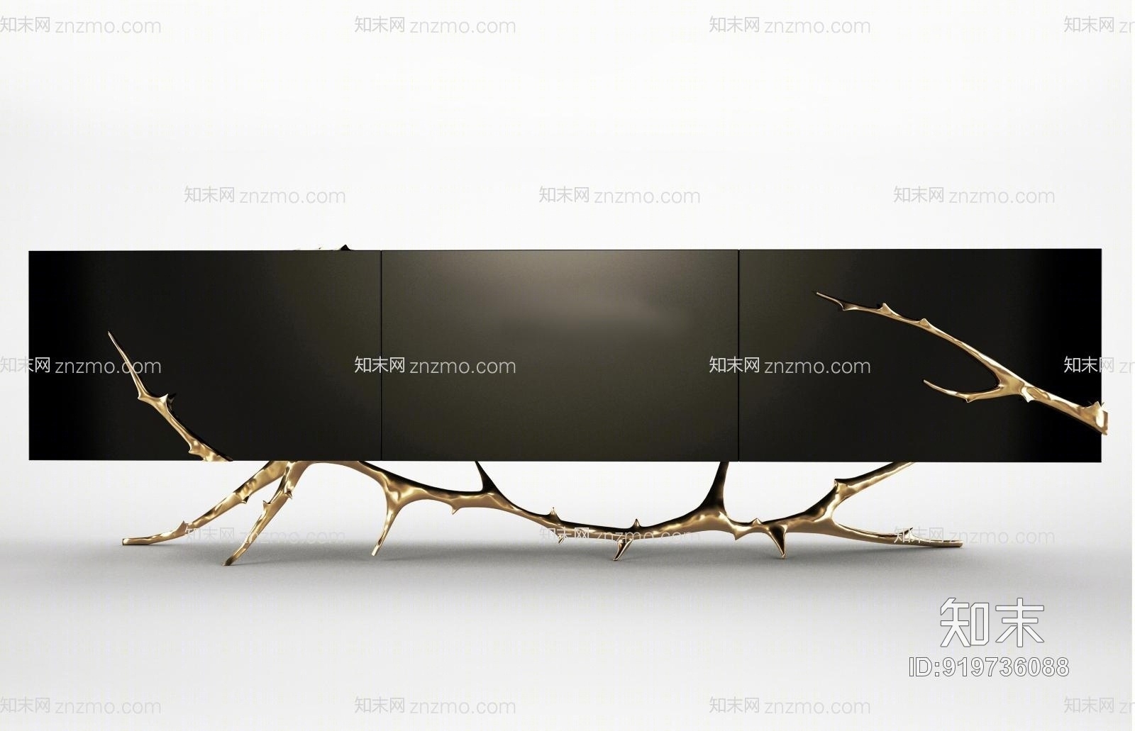 现代金属电视柜3D模型下载【ID:919736088】