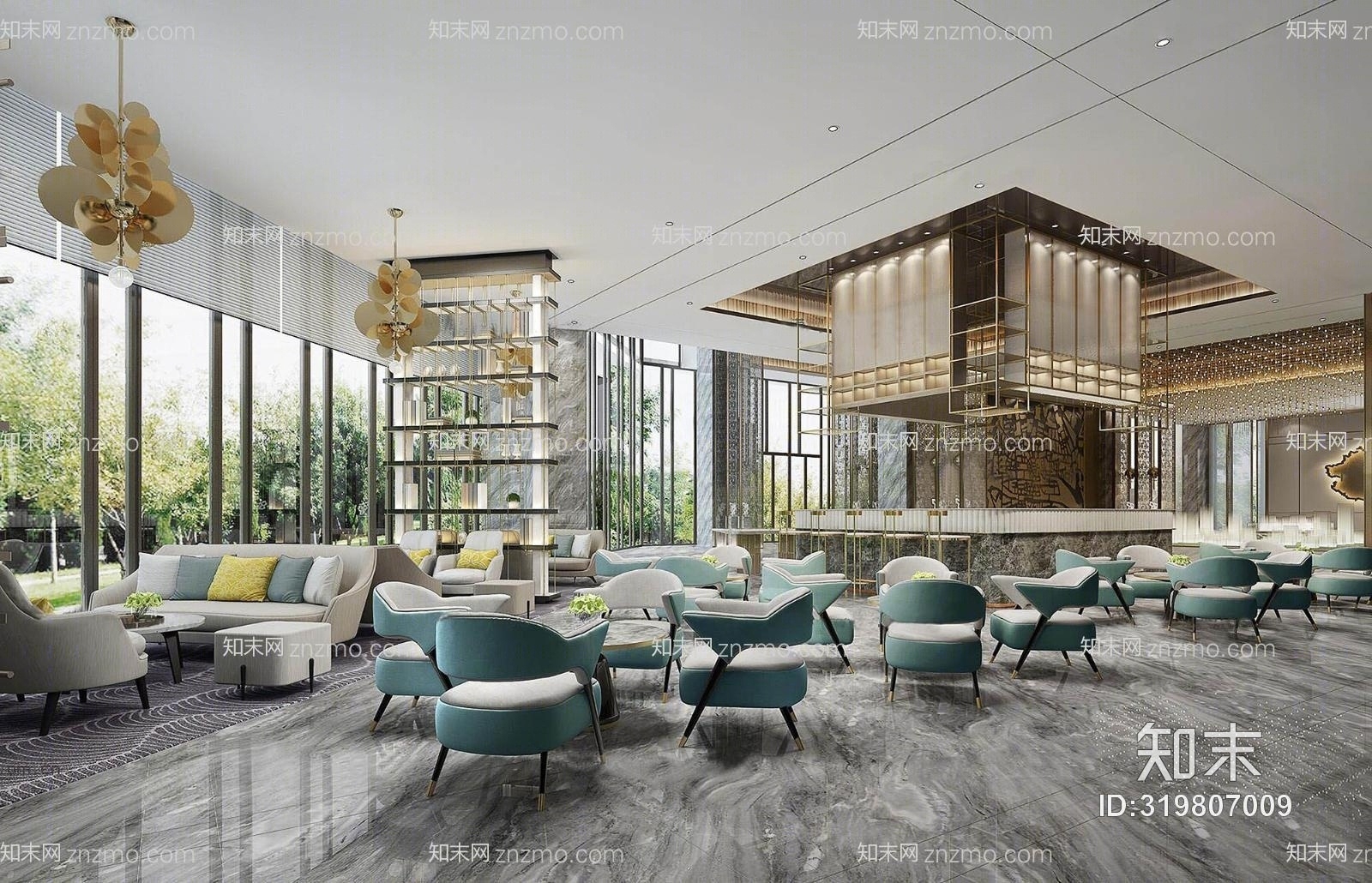 售楼处现代售楼处3D模型下载【ID:319807009】