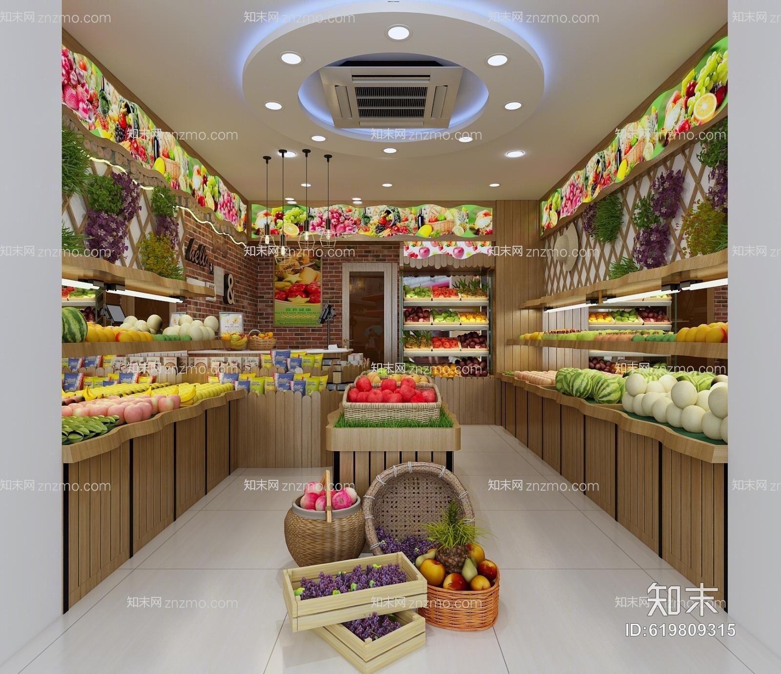 水果店3D模型下载【ID:619809315】