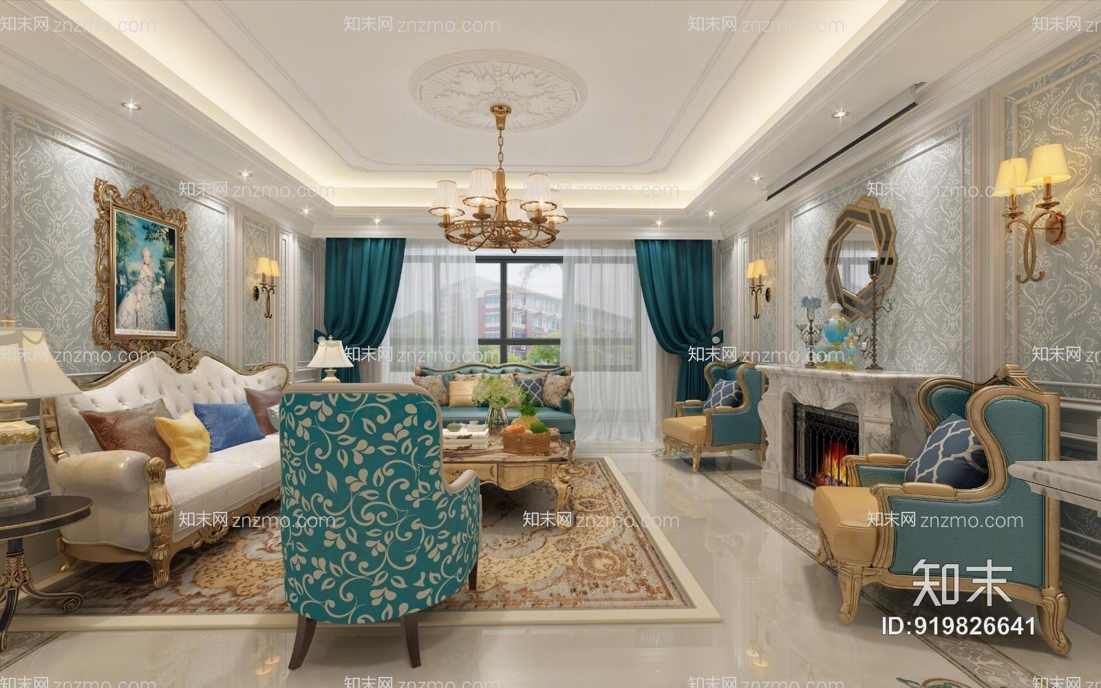 会客厅酒吧台3D模型下载【ID:919826641】