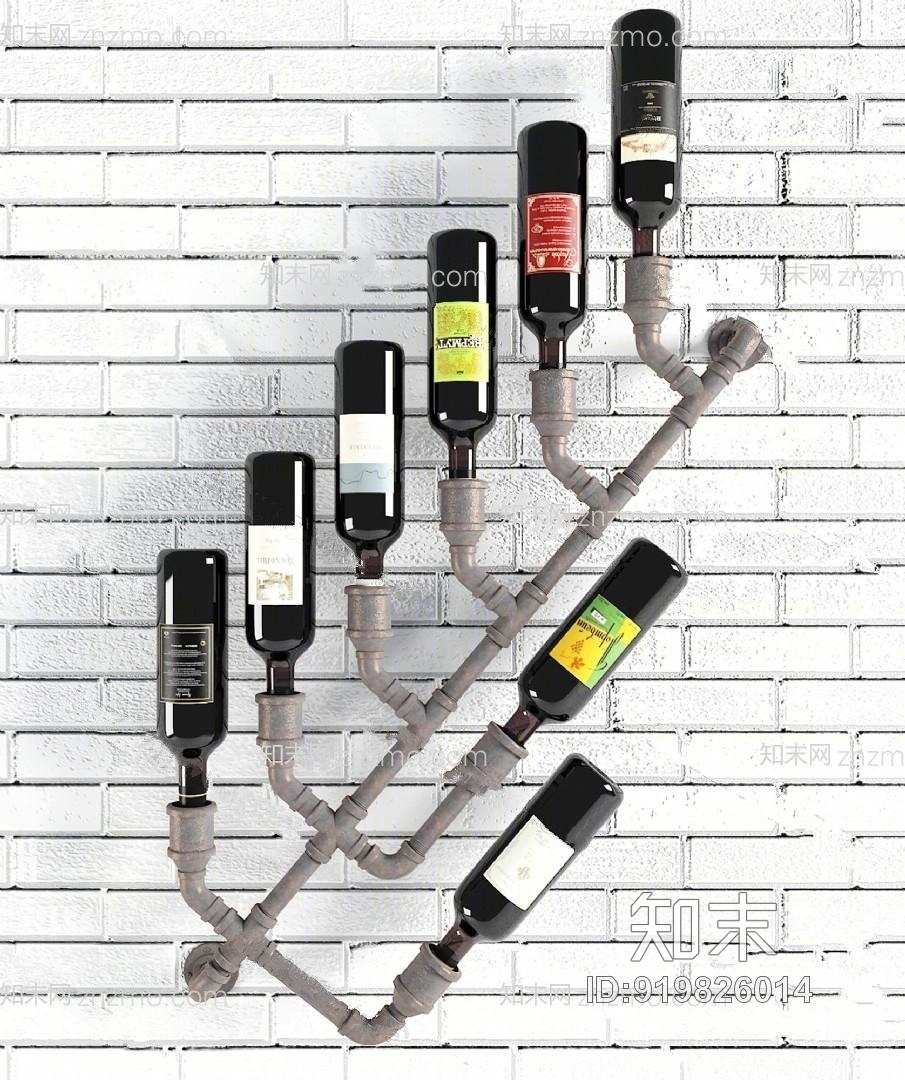 工业风酒柜模型3D模型下载【ID:919826014】