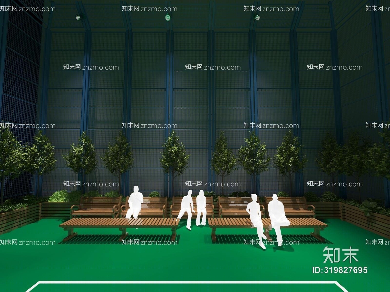 多功能排球场模型3D模型下载【ID:319827695】