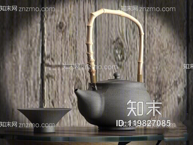 中式茶具3D模型下载【ID:119827085】