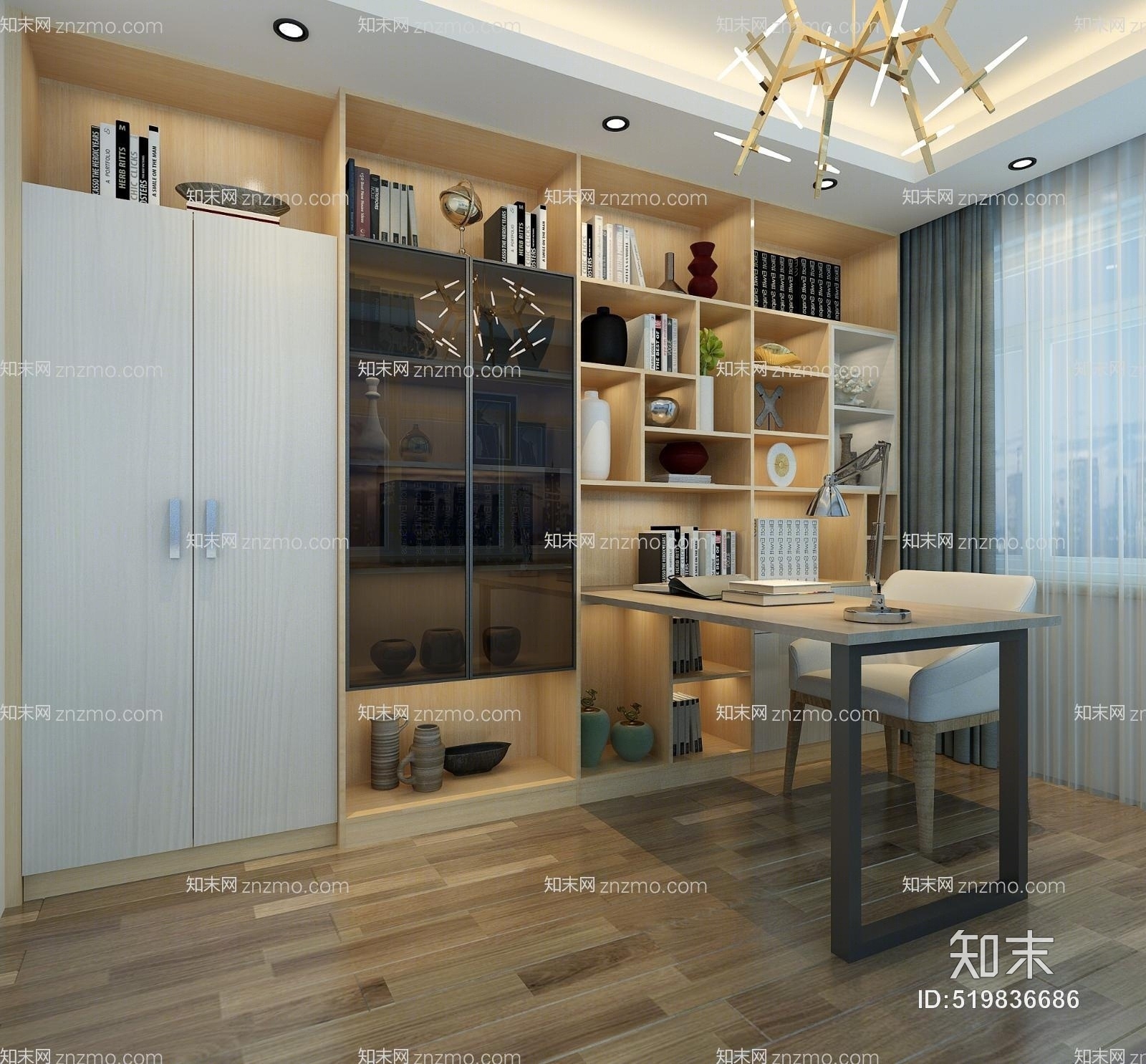 餐桌椅3D模型下载【ID:519836686】