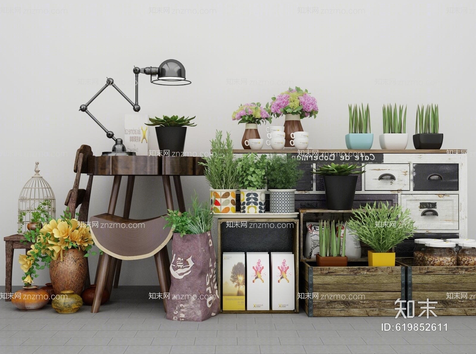 橱窗展示小品3D模型下载【ID:619852611】