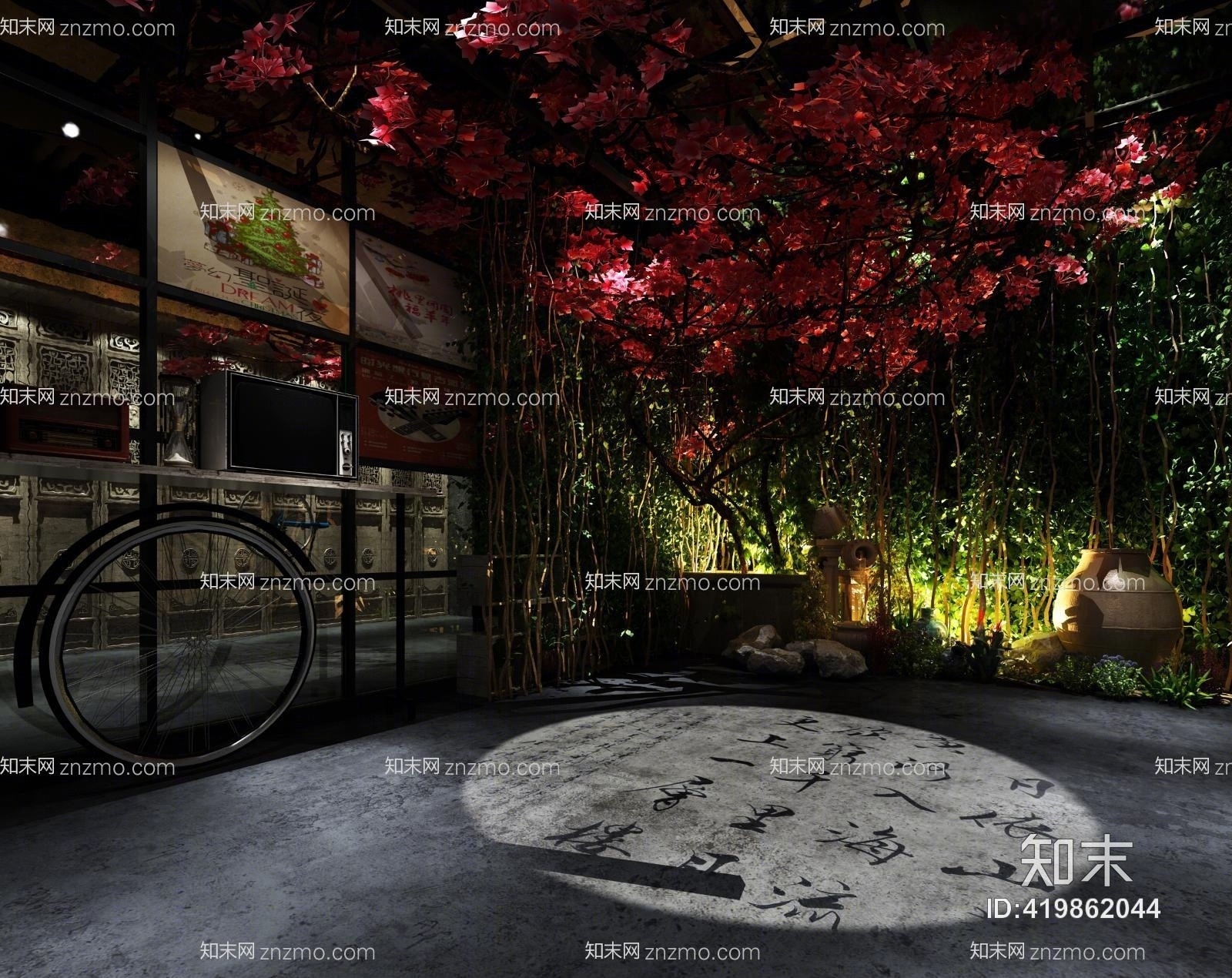 音乐餐厅进门展厅3D模型下载【ID:419862044】