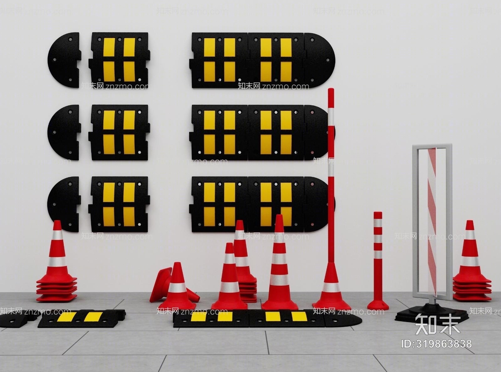 公路减速带3D模型下载【ID:319863838】