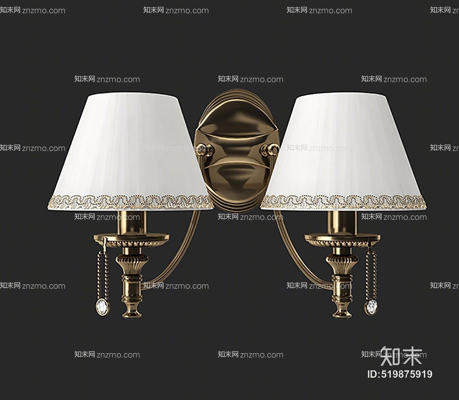 现代室内壁灯3D模型下载【ID:519875919】