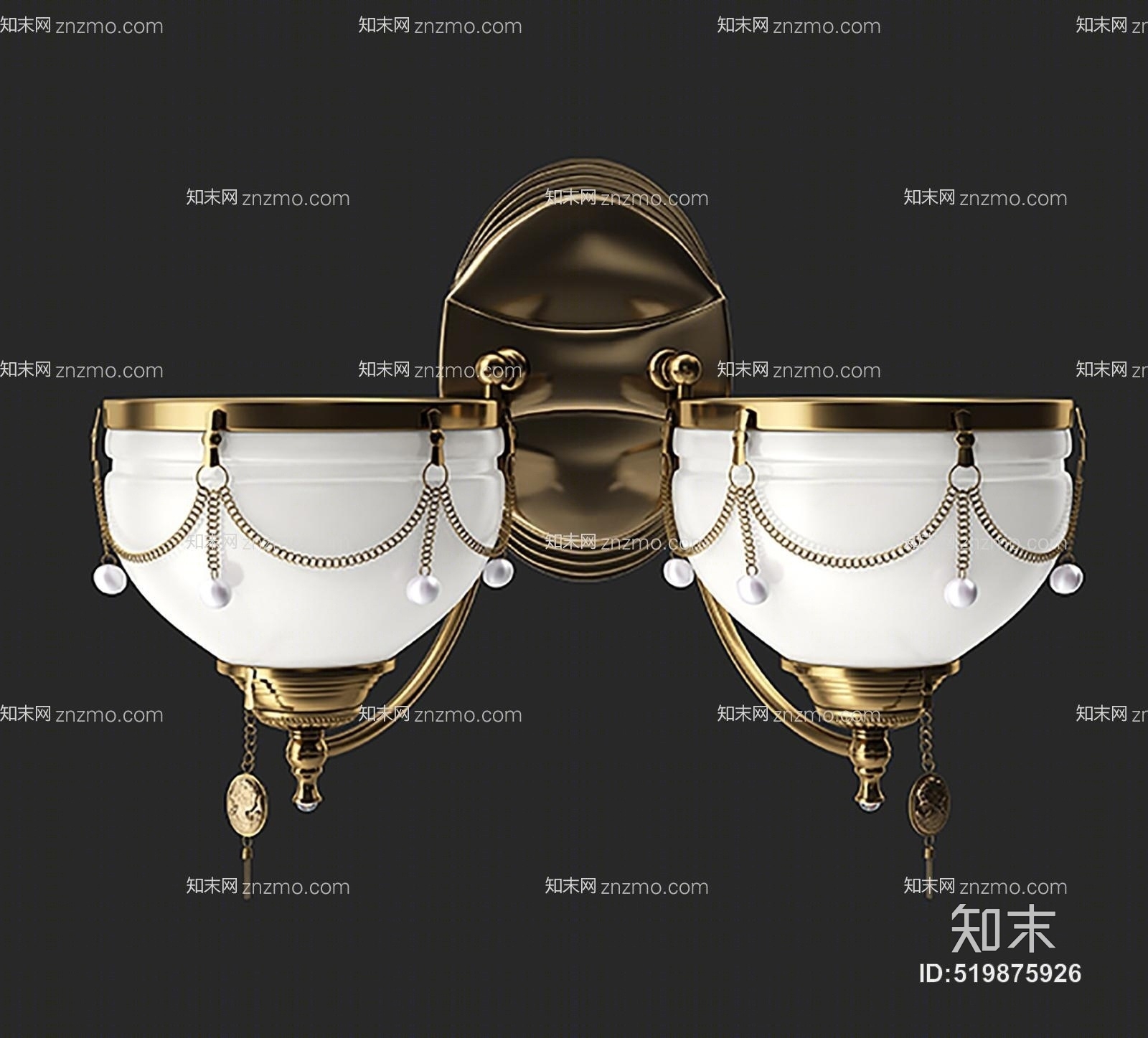 现代室内壁灯3D模型下载【ID:519875926】