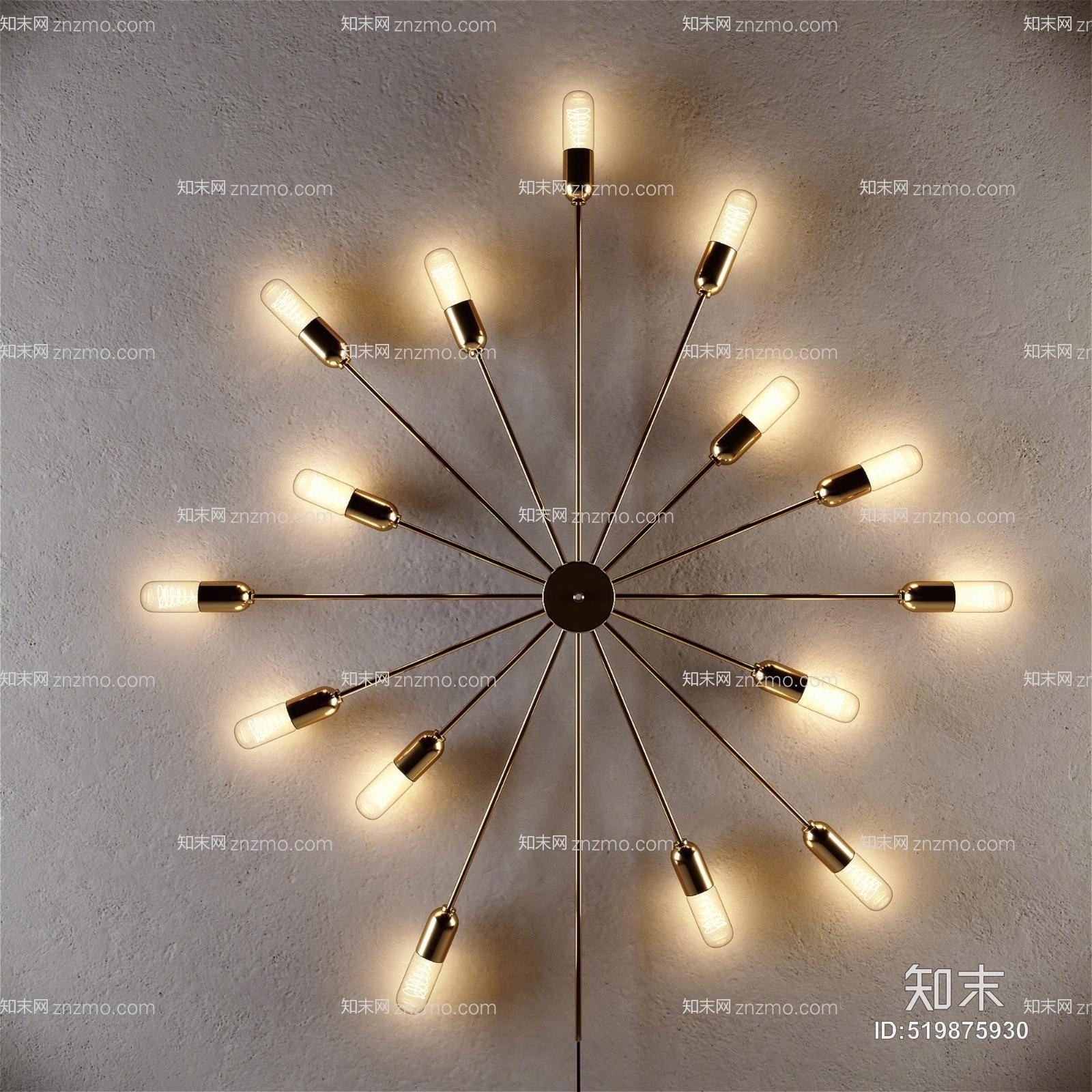 现代室内壁灯3D模型下载【ID:519875930】