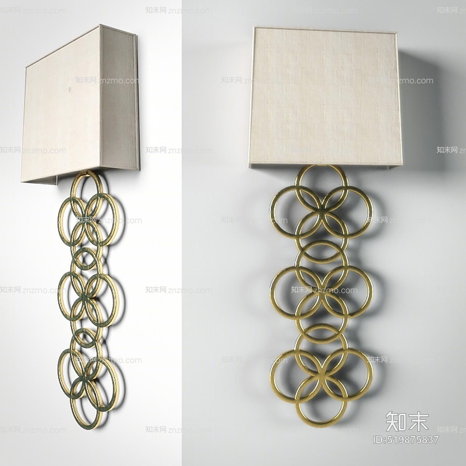 现代室内壁灯3D模型下载【ID:519875837】