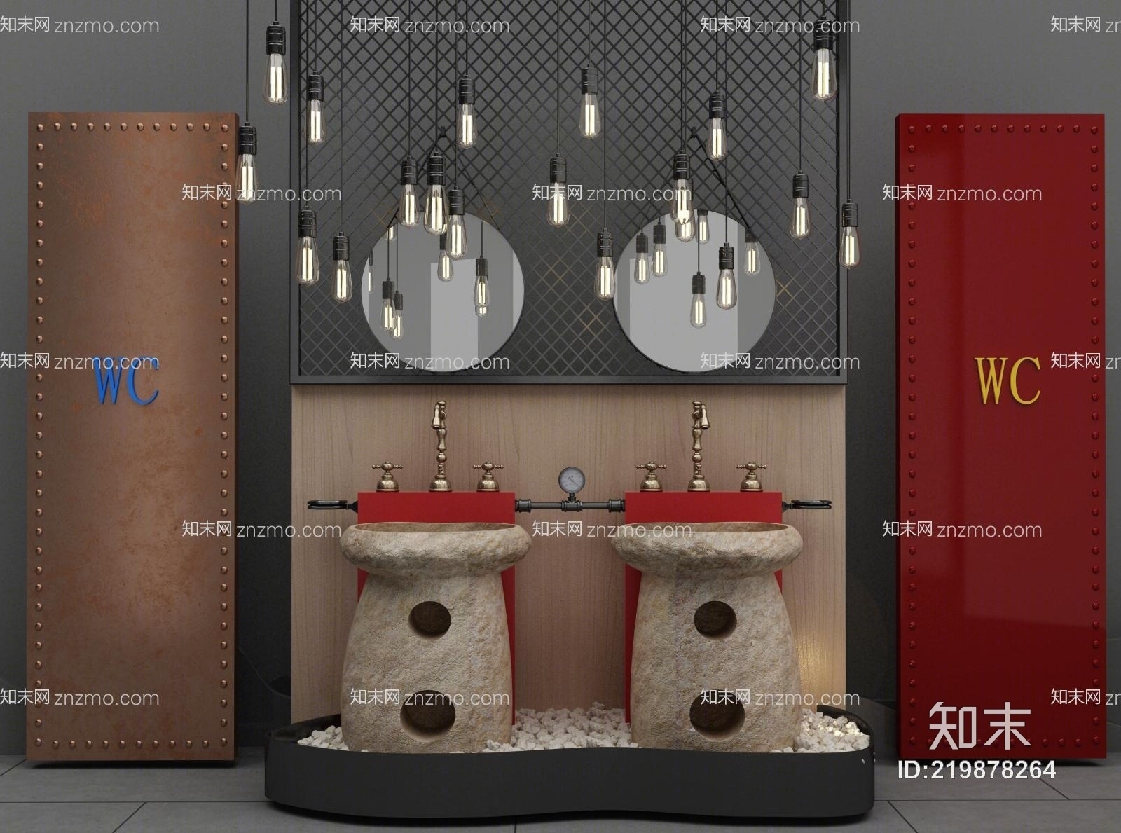 loft卫生间组合3D模型下载【ID:219878264】