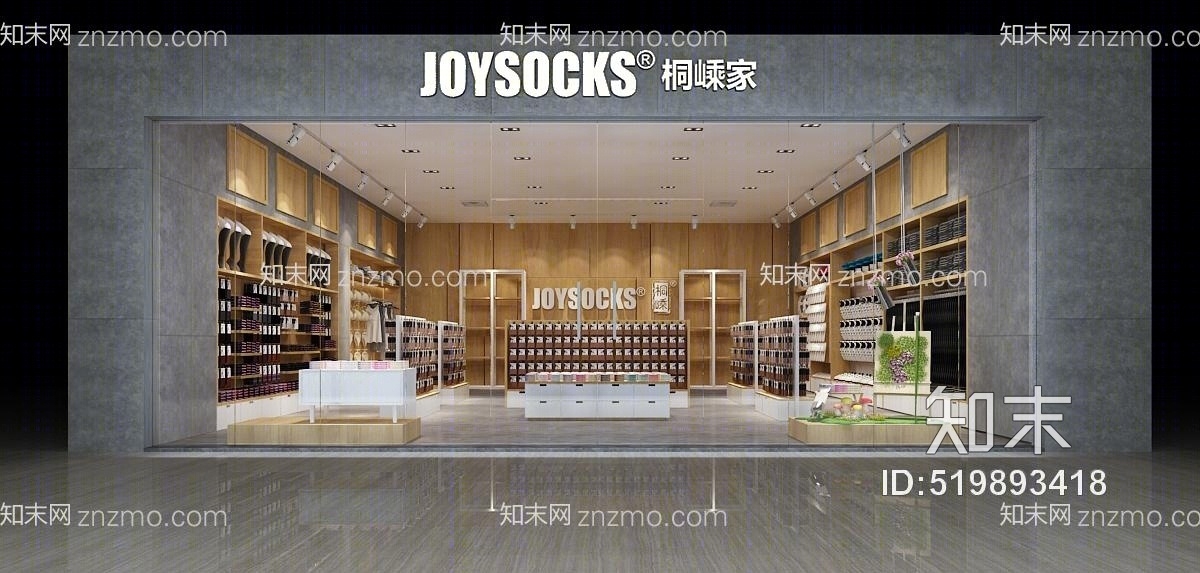 无印良品风袜品店内衣店服装店3D模型下载【ID:519893418】