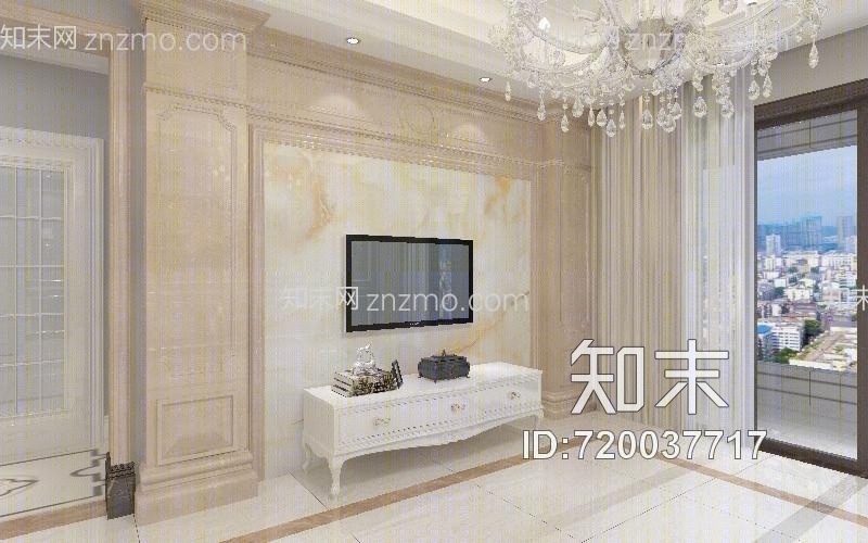 经典欧式背景墙3D模型下载【ID:720037717】